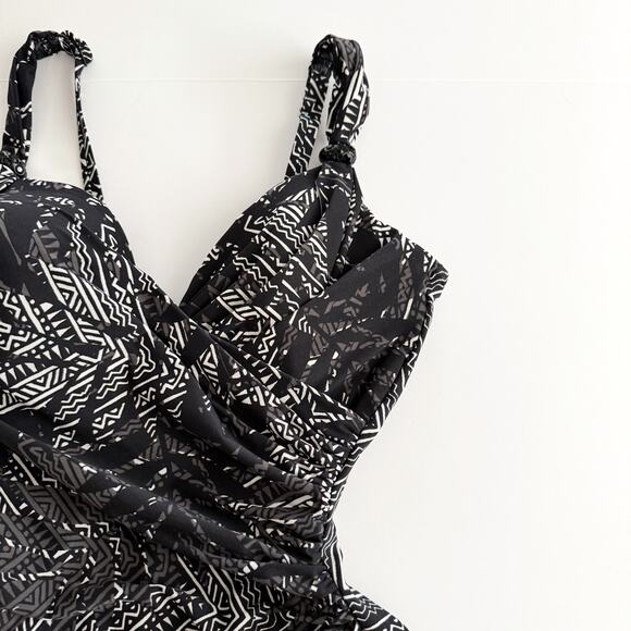 [Miraclesuit] Black Gray Tulum Treasures Siren One-Piece Underwire Swimsuit 10 - Picture 8 of 12